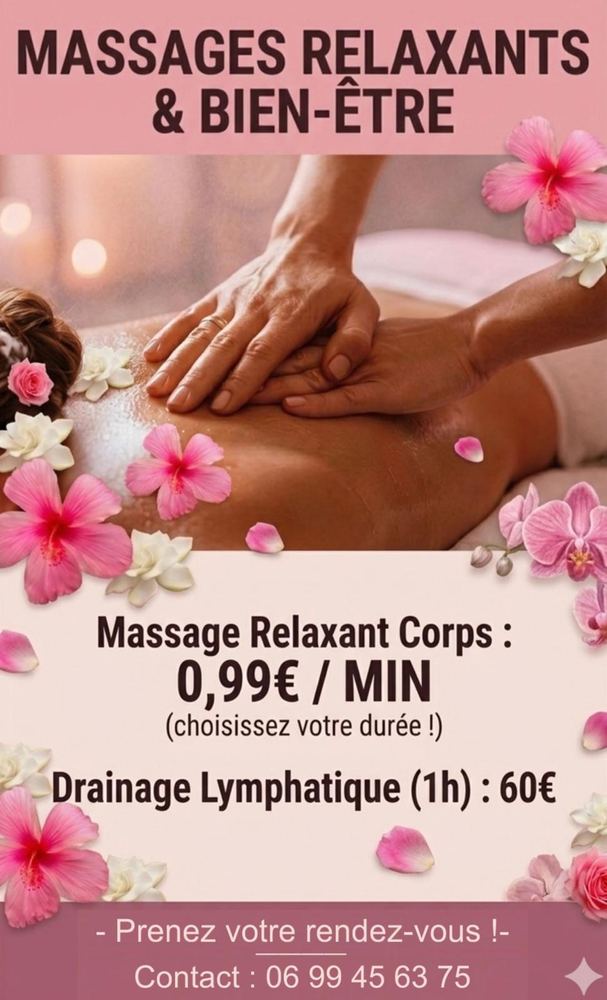 Massage relaxant et drainage lymphatique
